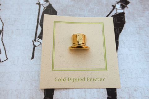 Top Hat Gold Lapel Pin