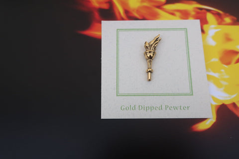 Torch Gold Lapel Pin