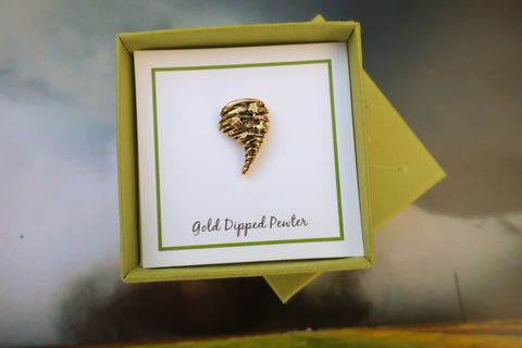 Tornado Gold Lapel Pin
