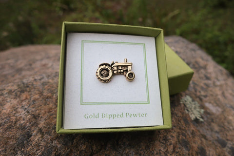 Tractor Gold Lapel Pin