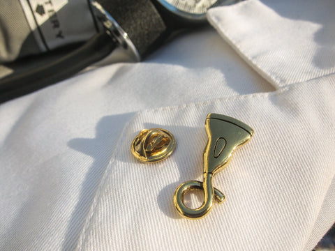 Ultrasound Wand Gold Lapel Pin
