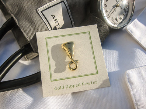Ultrasound Wand Gold Lapel Pin