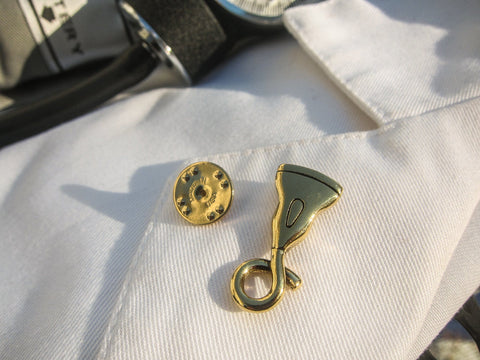Ultrasound Wand Gold Lapel Pin