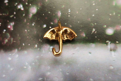 Umbrella Gold Lapel Pin