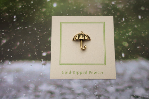 Umbrella Gold Lapel Pin