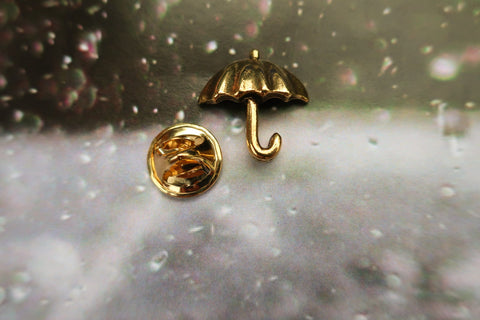 Umbrella Gold Lapel Pin