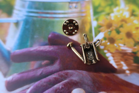 Watering Can Gold Lapel Pin
