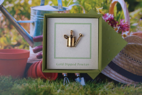 Watering Can Gold Lapel Pin