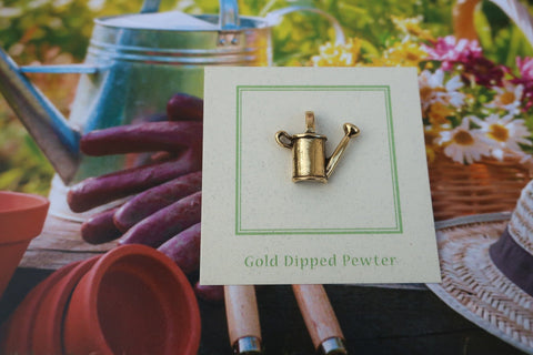 Watering Can Gold Lapel Pin