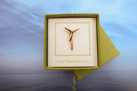 Wind Energy Gold Lapel Pin