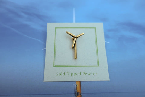 Wind Energy Gold Lapel Pin