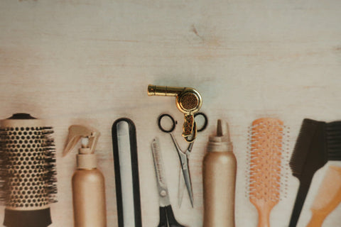 Hair Dryer Gold Lapel Pin