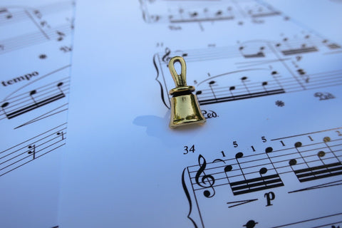 Handbell Gold Lapel Pin