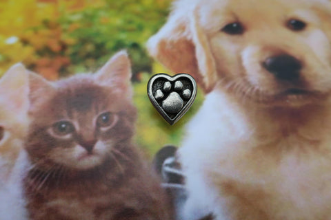 Heart and Paw Lapel Pin
