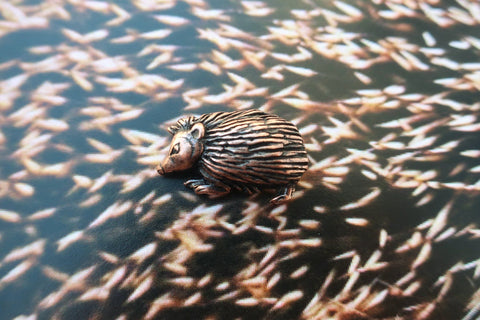 Hedgehog Copper Lapel Pin