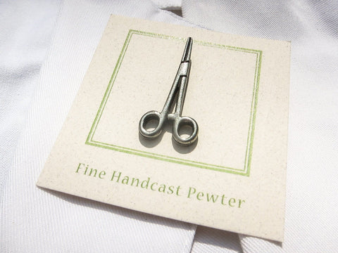 Hemostat Lapel Pin