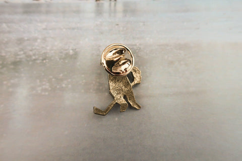 Hockey Moose Lapel Pin