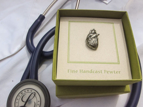 Human Heart Lapel Pin