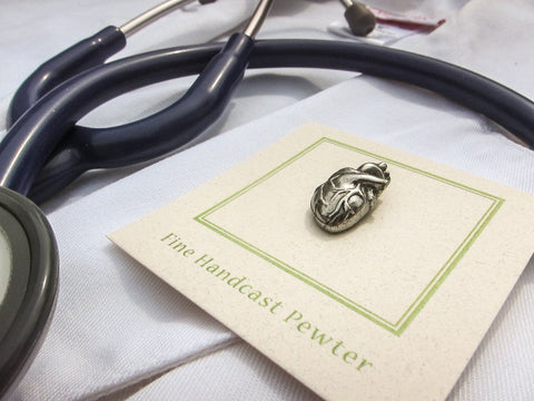 Human Heart Lapel Pin