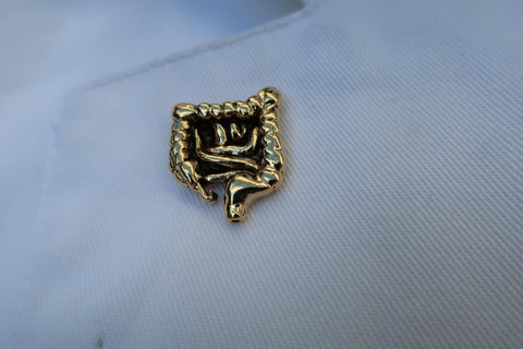 Intestines Gold Lapel Pin