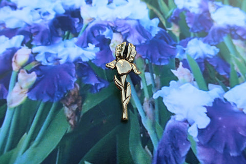 Iris Gold Lapel Pin