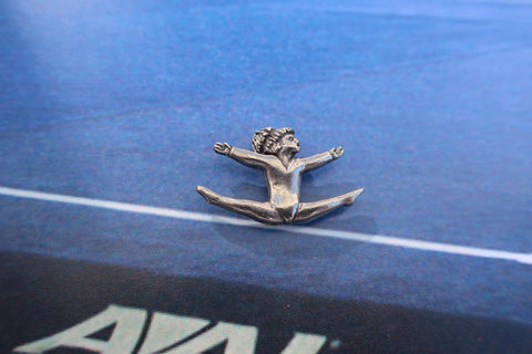 Jumping Gymnast Lapel Pin