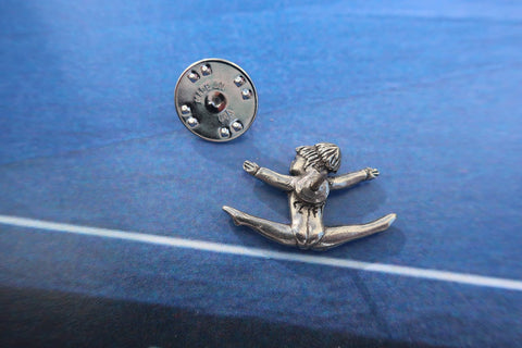 Jumping Gymnast Lapel Pin