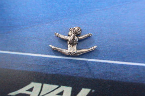 Jumping Gymnast Lapel Pin