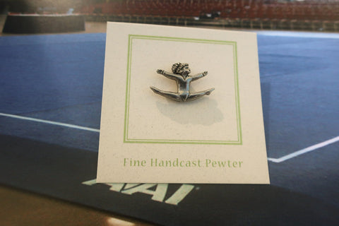 Jumping Gymnast Lapel Pin
