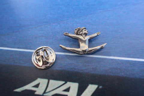 Jumping Gymnast Lapel Pin