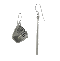 Baseball Glove & Bat Earrings