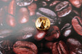 Large Coffee Bean Gold Lapel Pin