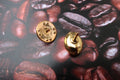 Large Coffee Bean Gold Lapel Pin