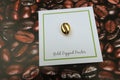 Large Coffee Bean Gold Lapel Pin