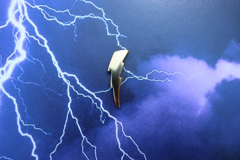 Lightning Bolt Gold Lapel Pin