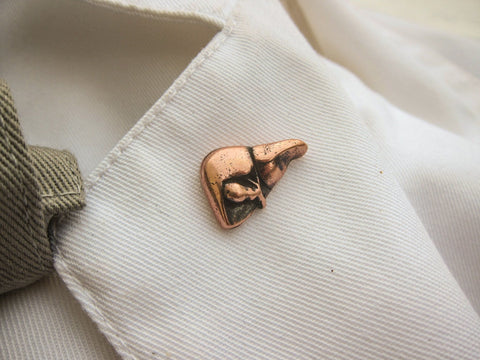 Liver Copper Lapel Pin