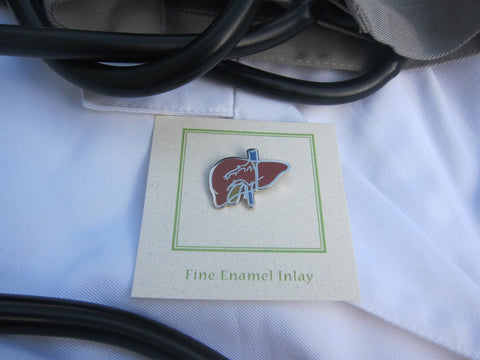 Liver Enamel Pin