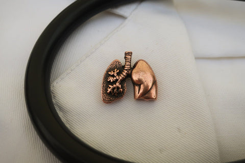 Lungs Copper Lapel Pin