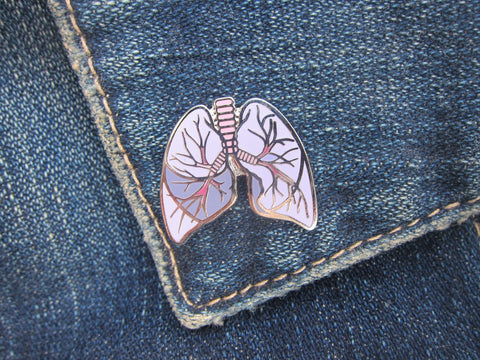 Lungs Enamel Pin
