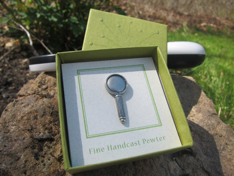 Magnifying Glass Lapel Pin