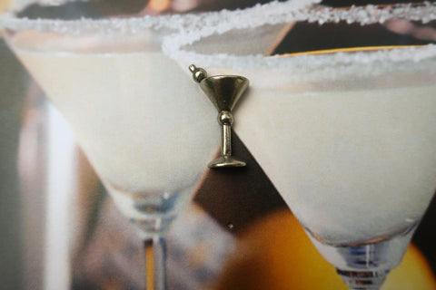 Martini Glass Lapel Pin