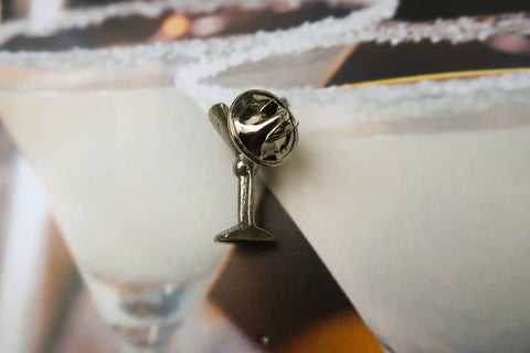 Martini Glass Lapel Pin