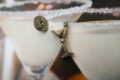 Martini Glass Lapel Pin