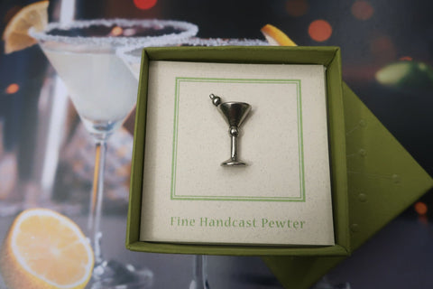 Martini Glass Lapel Pin