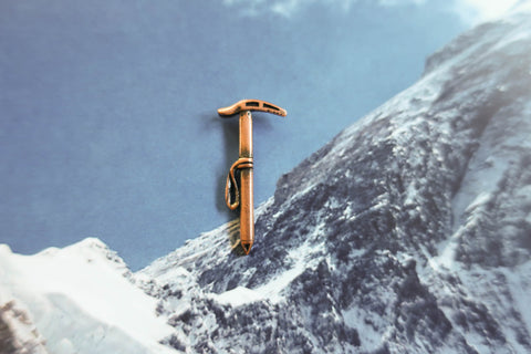 Mountaineering Axe Copper Lapel Pin