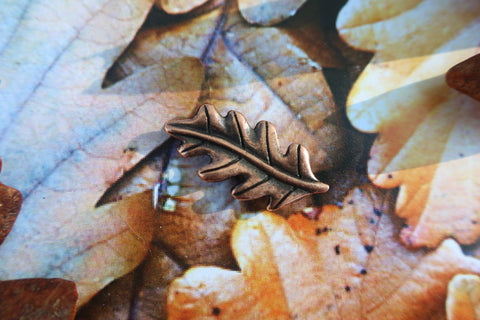 Oak Leaf Copper Lapel Pin