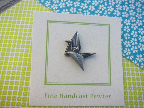 Origami Crane Lapel Pin