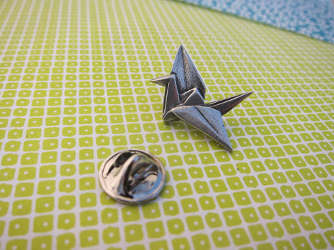Origami Crane Lapel Pin