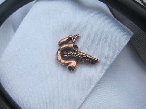 Pancreas Copper Lapel Pin