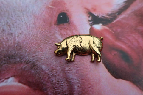 Pig Gold Lapel Pin